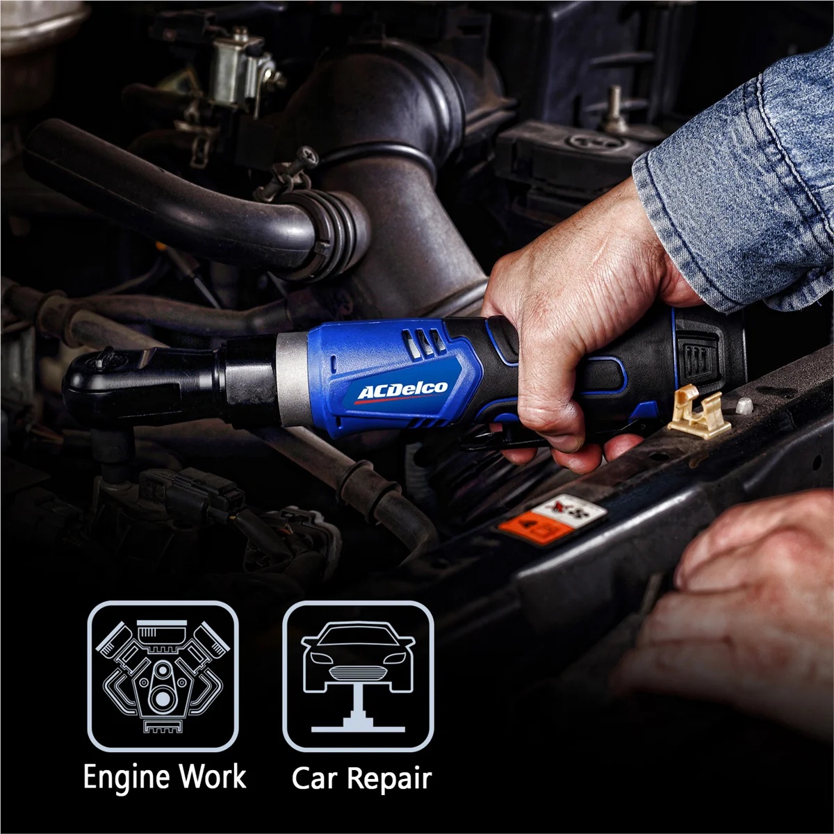ACDelco ACDelco G12 Series 12V Li-ion Cordless 3/8"? Ratchet Wrench & Impact Wrench Combo Tool Kit - Image 6