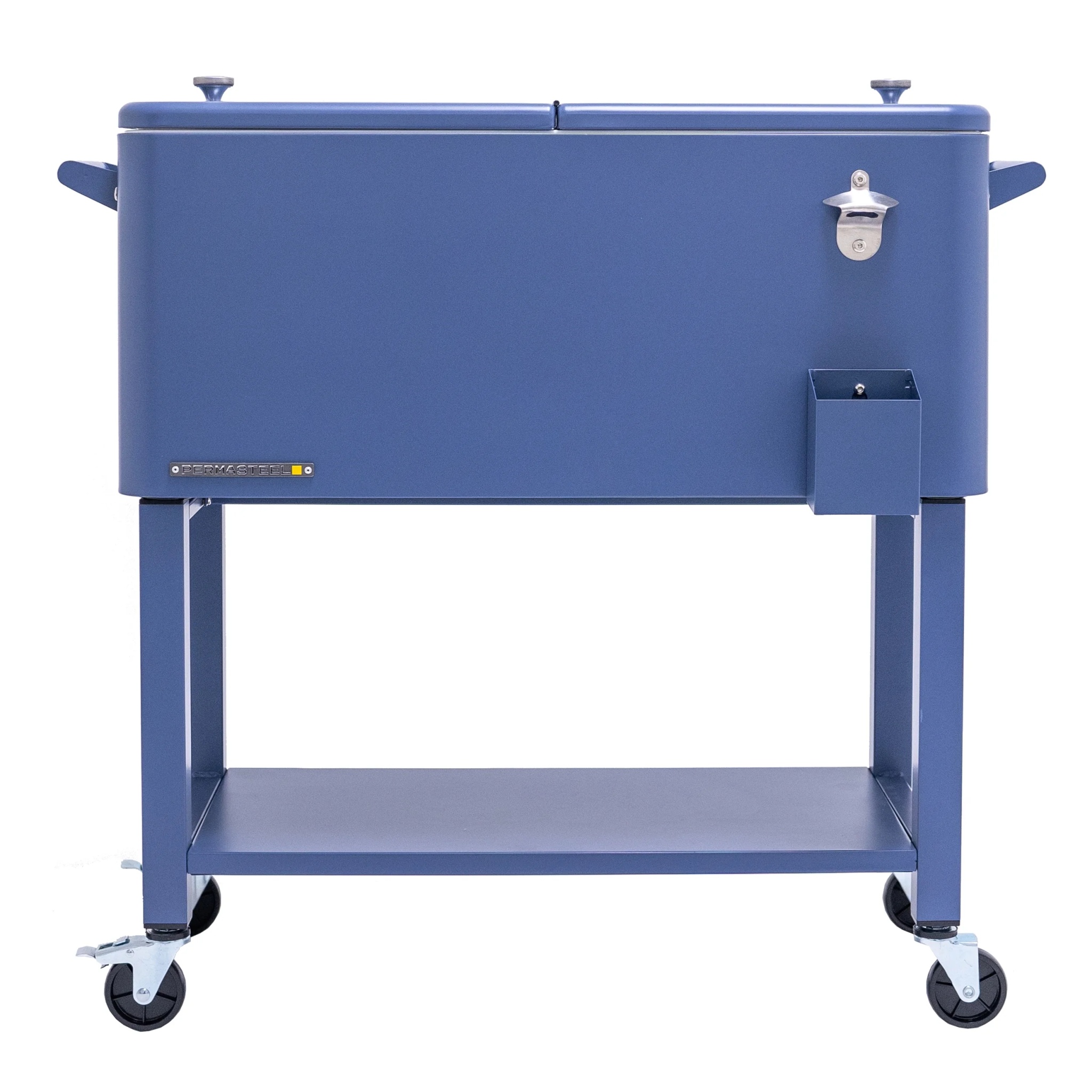Permasteel 80-Qt Outdoor Steel Patio Cooler with Removable Basin, Rolling Cooler with Wheels, Teal Green - Image 80