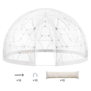 9.5FT Outdoor Bubble Tent – Transparent Dome Camping Shelter with Zip Door & Windows – Waterproof Pop-Up Tent for Stargazing, Backyard, Patio & Glamping – Portable Instant Setup