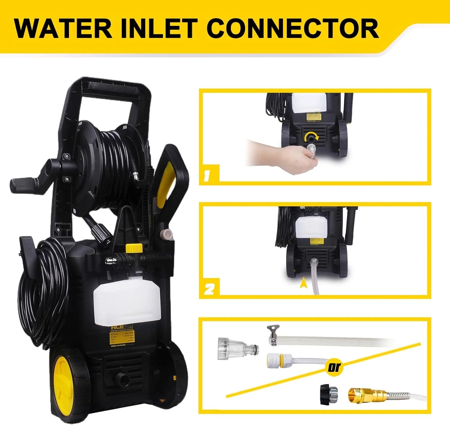 Aceup Energy 4000 PSI 2.6GPM Portable Electric Pressure Washer for Cars Fences Patios Driveways, Lightweight - Image 11