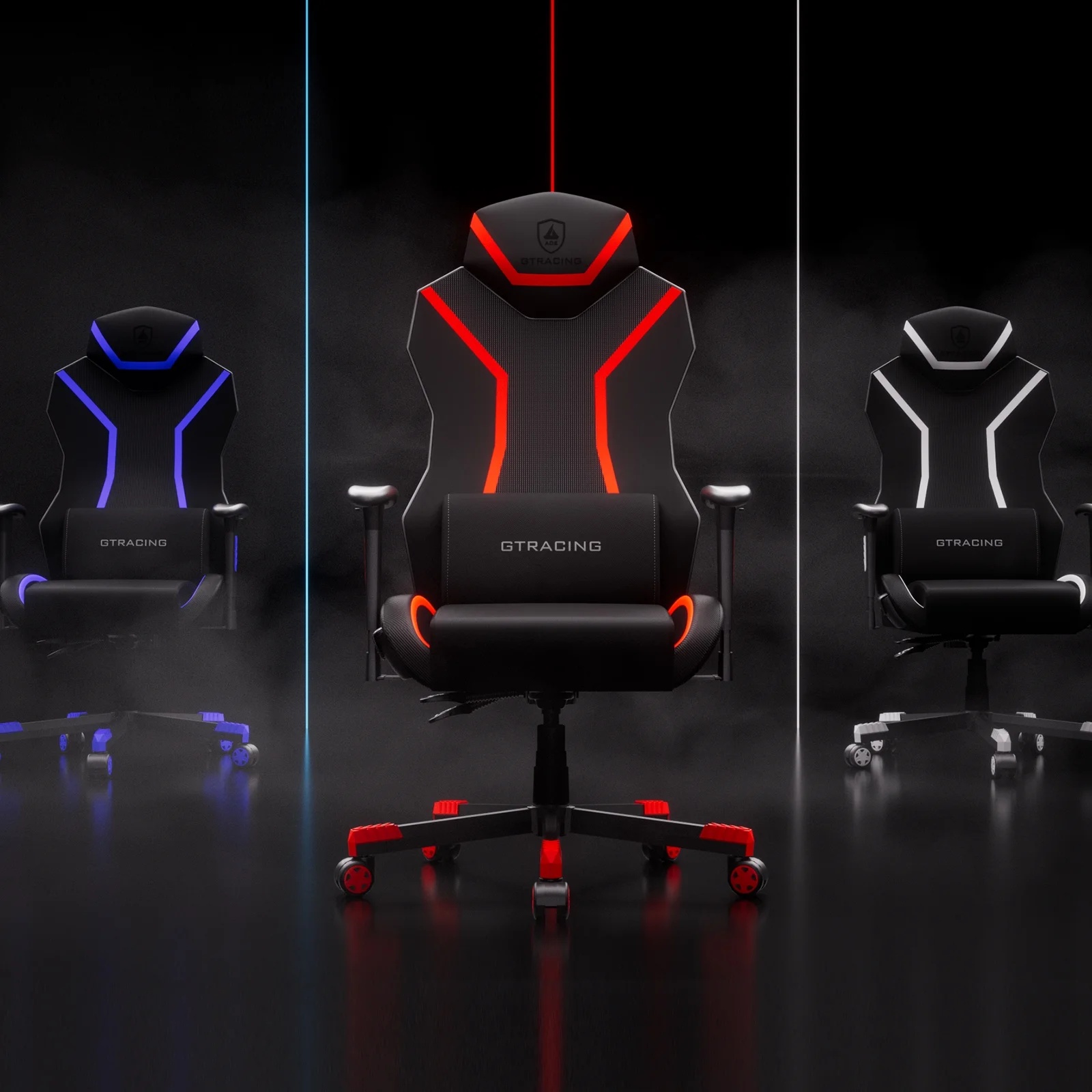 GTRACING LUFT-600 Gaming Chair with Bluetooth Speakers and LED Lighting, White - Image 13