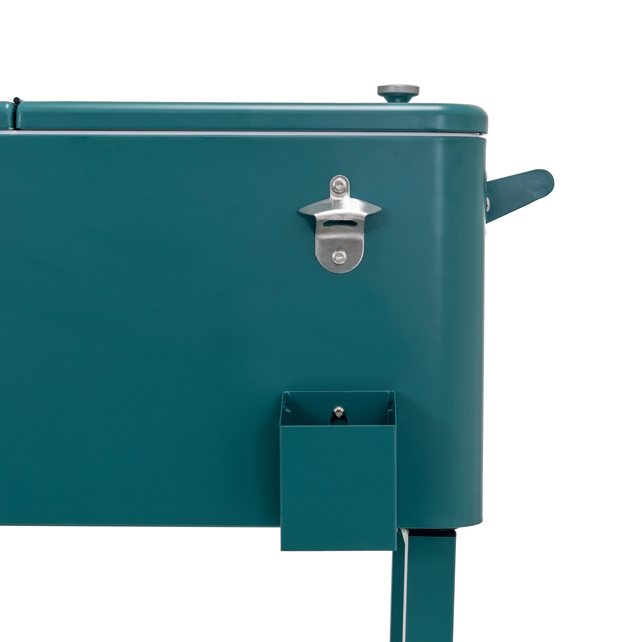 Permasteel 80-Qt Outdoor Steel Patio Cooler with Removable Basin, Rolling Cooler with Wheels, Teal Green - Image 19