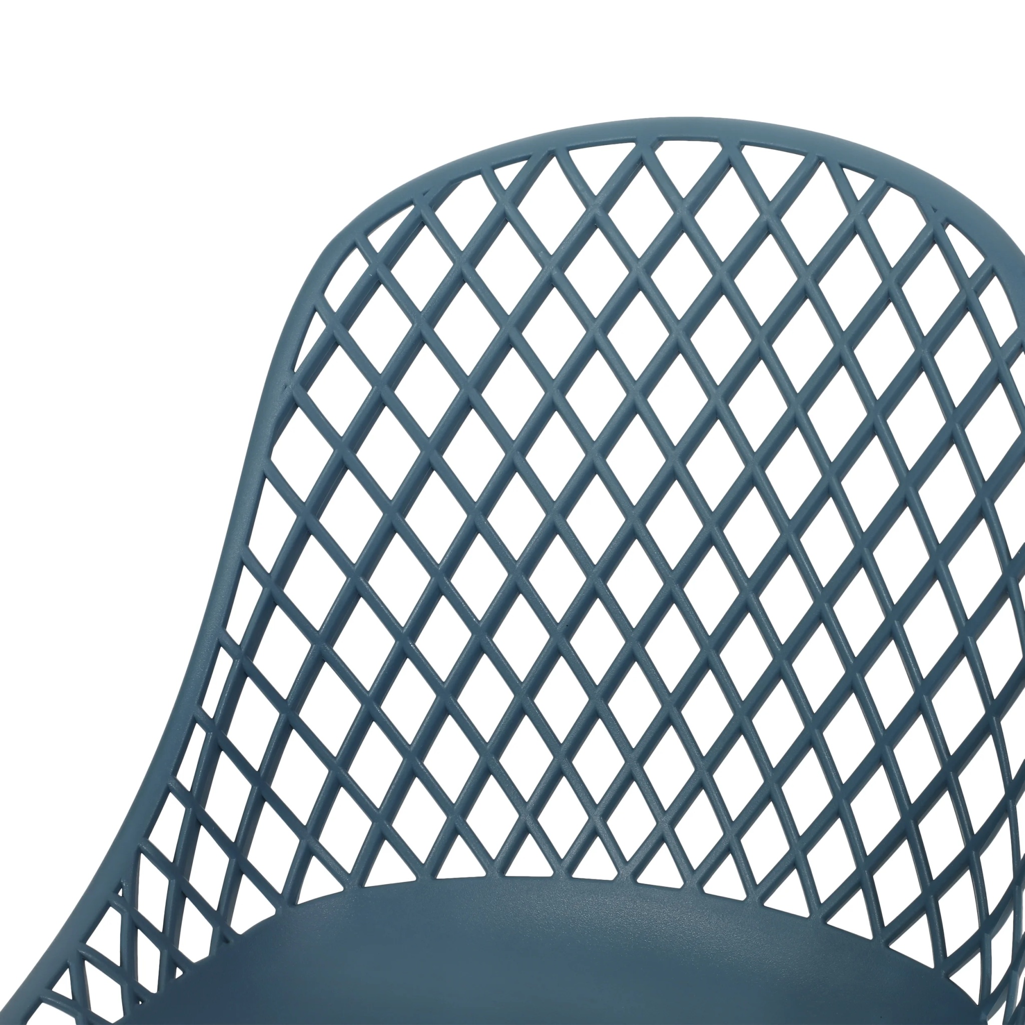 Noble House Lily Plastic Patio Dining Side Chair in White (Set of 4) - Image 16