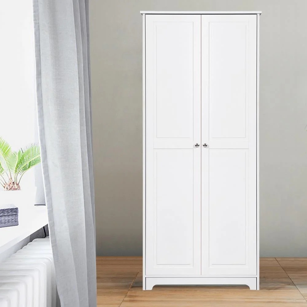 Ktaoxn 72" Kitchen Pantry Cabinet with Doors and Shelves Wood Utility Cabinets-Storage Cabinet for Kitchen,Office, Classroom, Pantry, White - Image 3