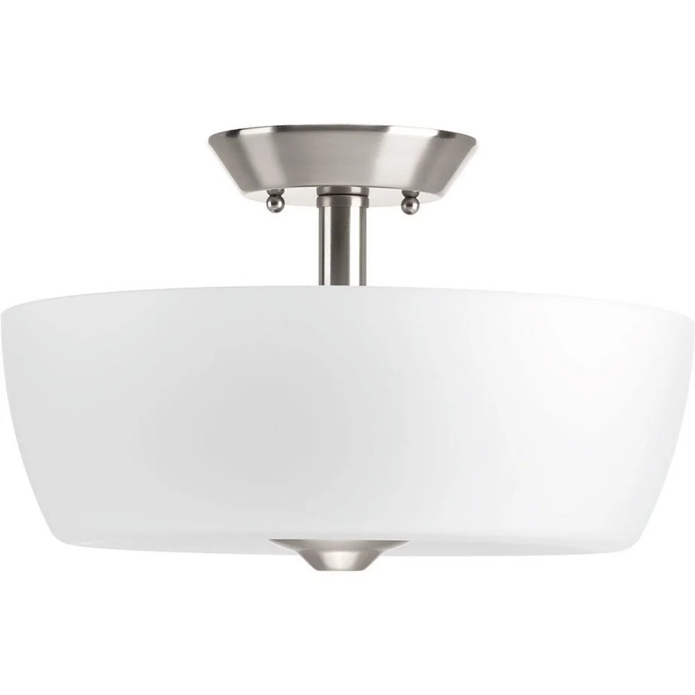 P350060-009-Progress Lighting-Leap - Close-to-Ceiling Light - 2 Light in Modern style - 14 Inches wide by 8.88 Inches high-Brushed Nickel Finish - Image 4