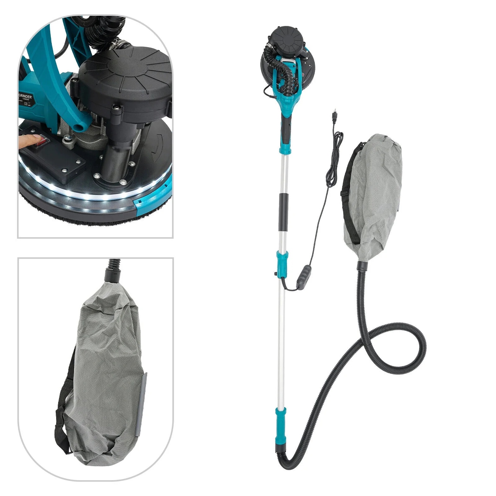 6 Gear Speed Orange Aluminum Alloy Electric Drywall Sander Vacuum with Dust Collection for Electric Ceiling and Wall - Image 26
