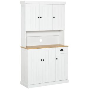 HomCom 71" Kitchen Pantry Storage Cabinet Microwave Oven Stand with Storage