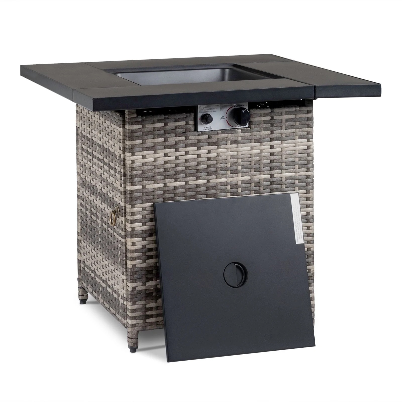 SEGMART Square Propane Fire Pit Table, Outdoor Gas Fire Pit Table with Lava Rocks and Lid, Gas Heater for Bonfire Patio Garden Backyard, 28-Inch 50,000 BTU Auto-Ignition Fire Table, CSA Certification - Image 14