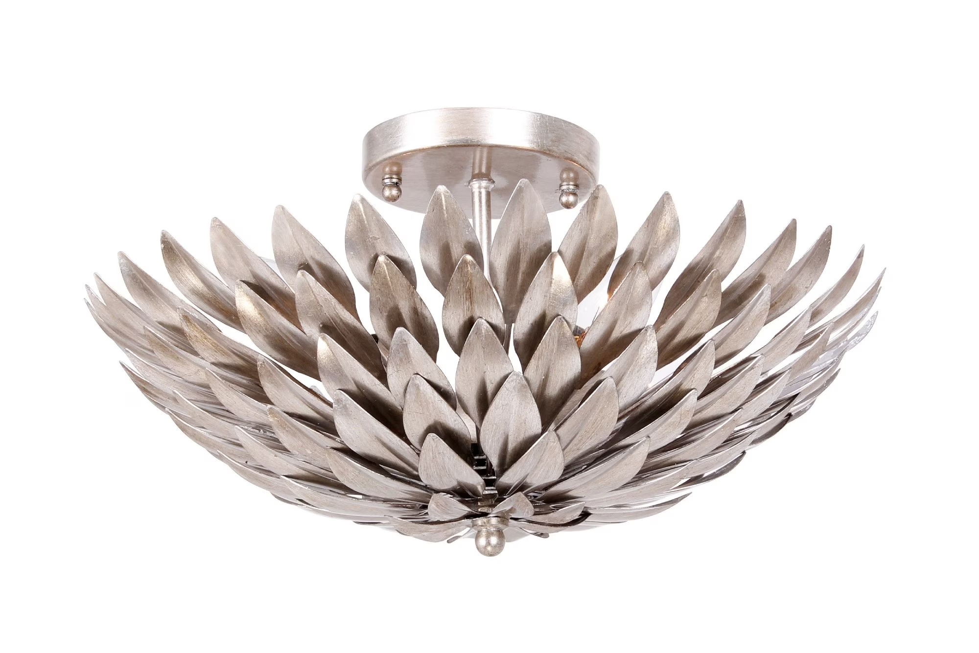 505-MT-Crystorama Lighting-Broche - Four Light Flush Mount in Traditional and Contemporary Style - 16 Inches Wide by 6.25 Inches High-Matte White - Image 5
