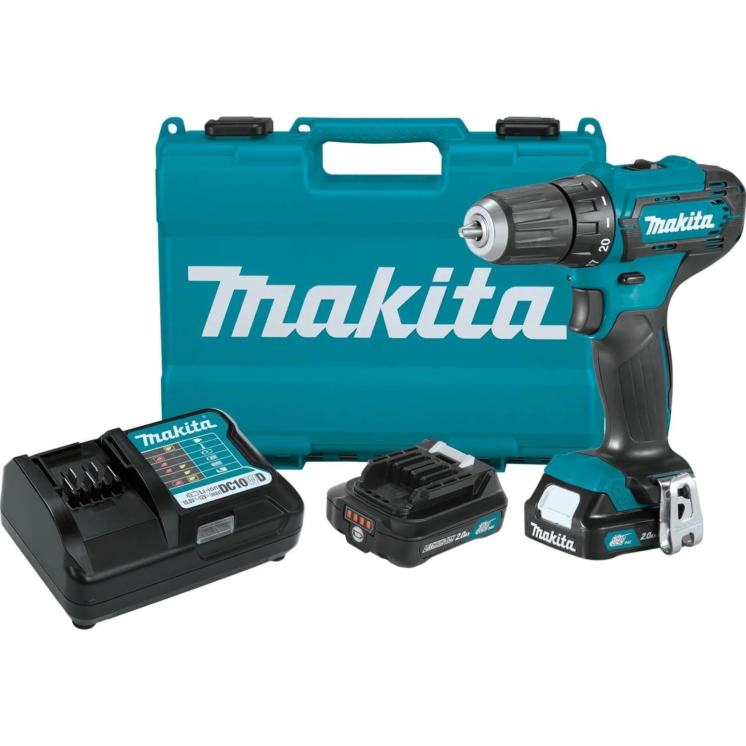 Makita DC10WD 350 Watts, 12V, CXT Lithium-Ion Cordless 3/8 Drill Driver 250 lbs, 1700 RPM - Image 4