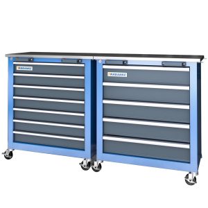 LARBANKE Combination Tool Cabinet,7 Drawer Tool Chest and 5 Drawer Tool Chest for Connected Use,Rolling Tool Chest with 360- Brake Wheels and Padded Feet