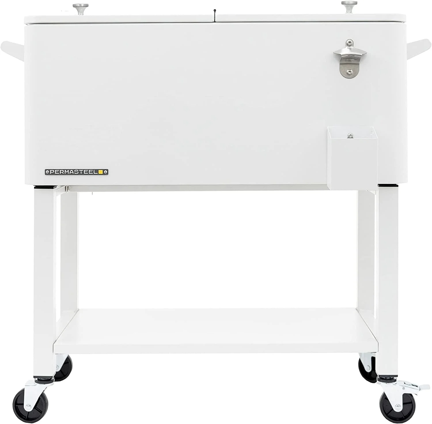 Permasteel 80-Qt Outdoor Steel Patio Cooler with Removable Basin, Rolling Cooler with Wheels, Teal Green - Image 52