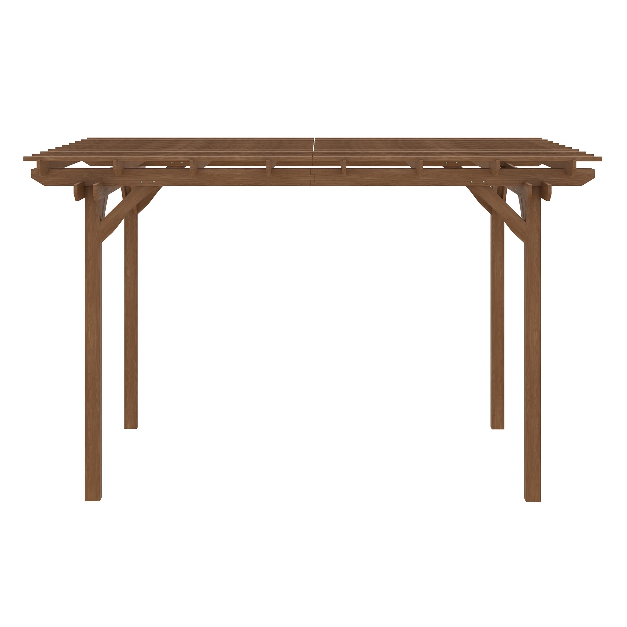 Outsunny 12' x 10' Wooden Pergola Grape Trellis, Outdoor Gazebo for Garden, Patio, Backyard, Deck, Gray - Image 18