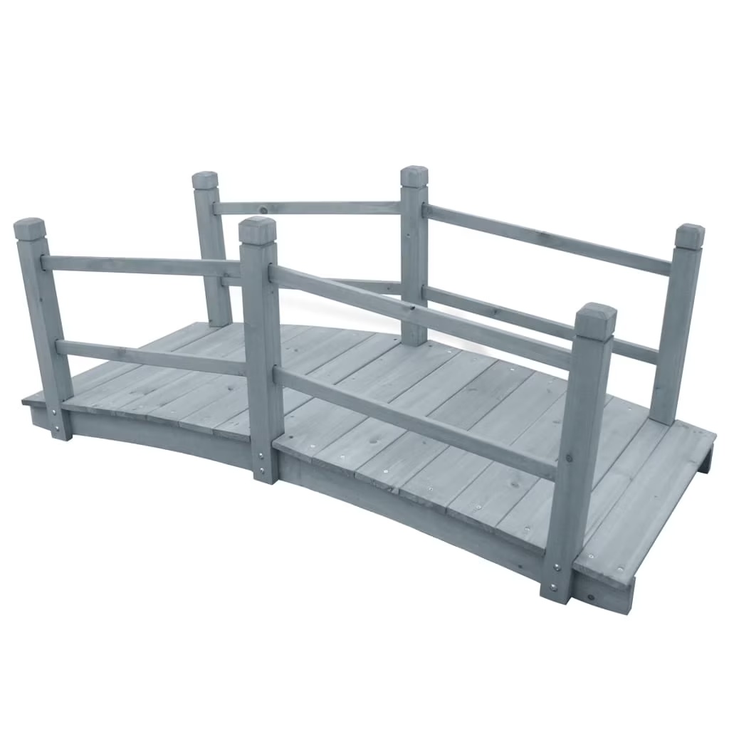 vidaXL Garden Bridge for Patio Pond Flower Bed Patio Decor Outdoor Garden Wood - Image 3