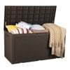 Devoko 100 Gallon Outdoor Box Deck Plastic Resin Storage Box, Brown - Image 6