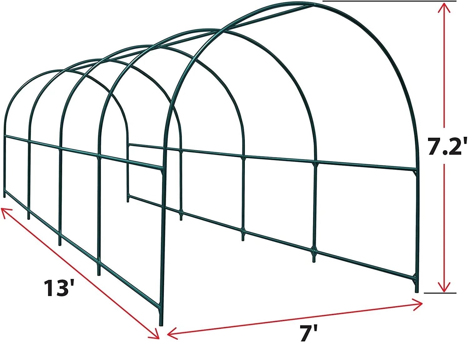 YardGrow Large Garden Support Arch Frame Climbing Plant Arch Arbor for Various Climbing Plant Roses Vines Birthday Wedding Party Decoration Pergola Frame (6.5 x 7 x 7.2ft) - Image 23