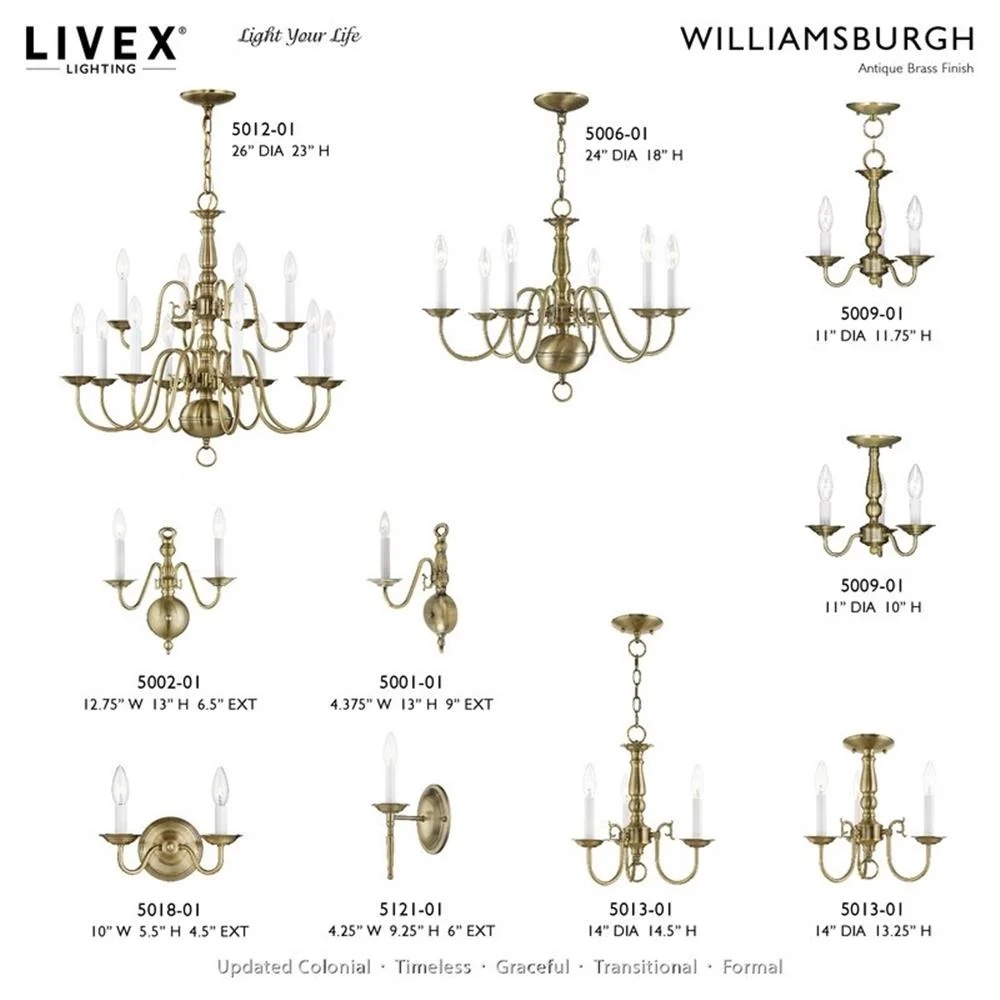 Livex Lighting Park Ridge Chandelier in Hand Painted Antique Gold Leaf - Image 7