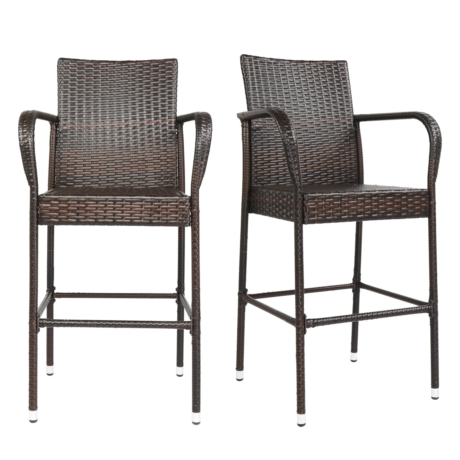 UBesGoo Patio Rattan Loveseat Table Chairs Chat Set with Waterproof Cushion, Outdoor Furniture, Wicker Conversation Set - Image 2