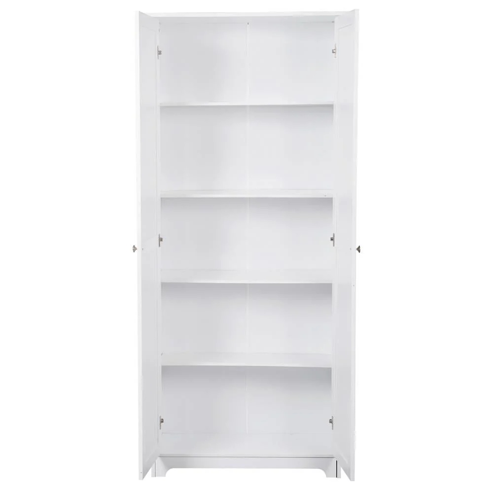 Ktaoxn 72" Kitchen Pantry Cabinet with Doors and Shelves Wood Utility Cabinets-Storage Cabinet for Kitchen,Office, Classroom, Pantry, White - Image 4