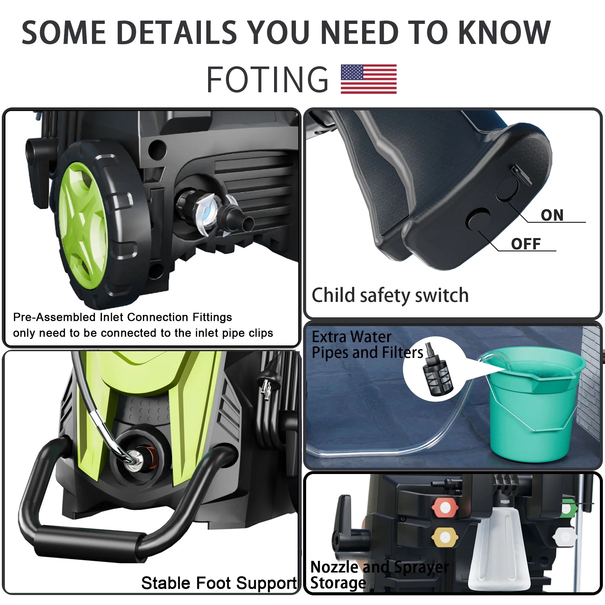 2024 Upgraded Electric Pressure Washer 4300 PSI 2.8 GPM Power Washer with Extra Hose, 23ft Hose 35ft Power Cord, 4 Nozzle and Detergent Tank for Cars, Fences, Patio - Image 21