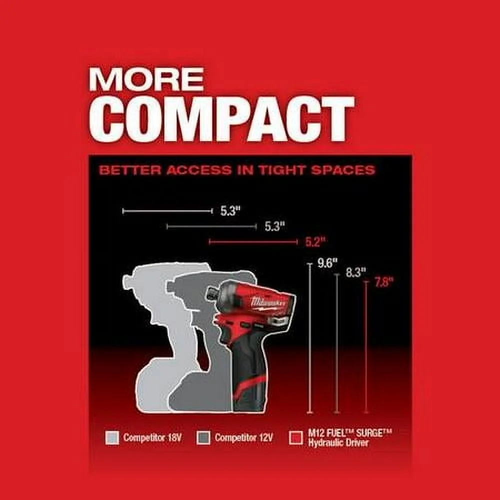 M12 FUEL SURGE 1/4 in. Hex Hydraulic Driver Kit - Image 4