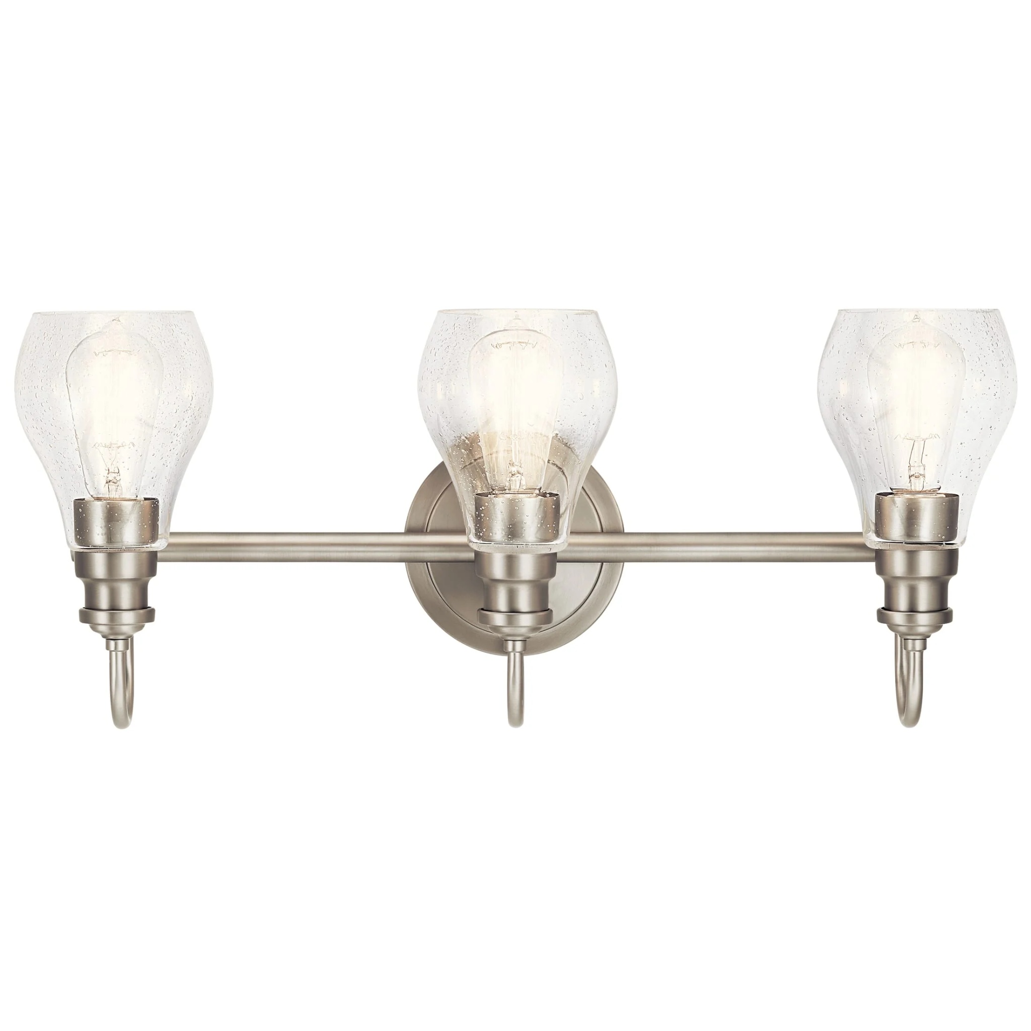 45392NI-Kichler Lighting-Greeier - 3 Light Bath Vanity Approved for Damp Locations - with Transitional inspirations - 10.25 inches tall by 23.75 - Image 2