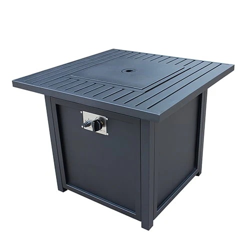 SEGMART Square Propane Fire Pit Table, Outdoor Gas Fire Pit Table with Lava Rocks and Lid, Gas Heater for Bonfire Patio Garden Backyard, 28-Inch 50,000 BTU Auto-Ignition Fire Table, CSA Certification - Image 8