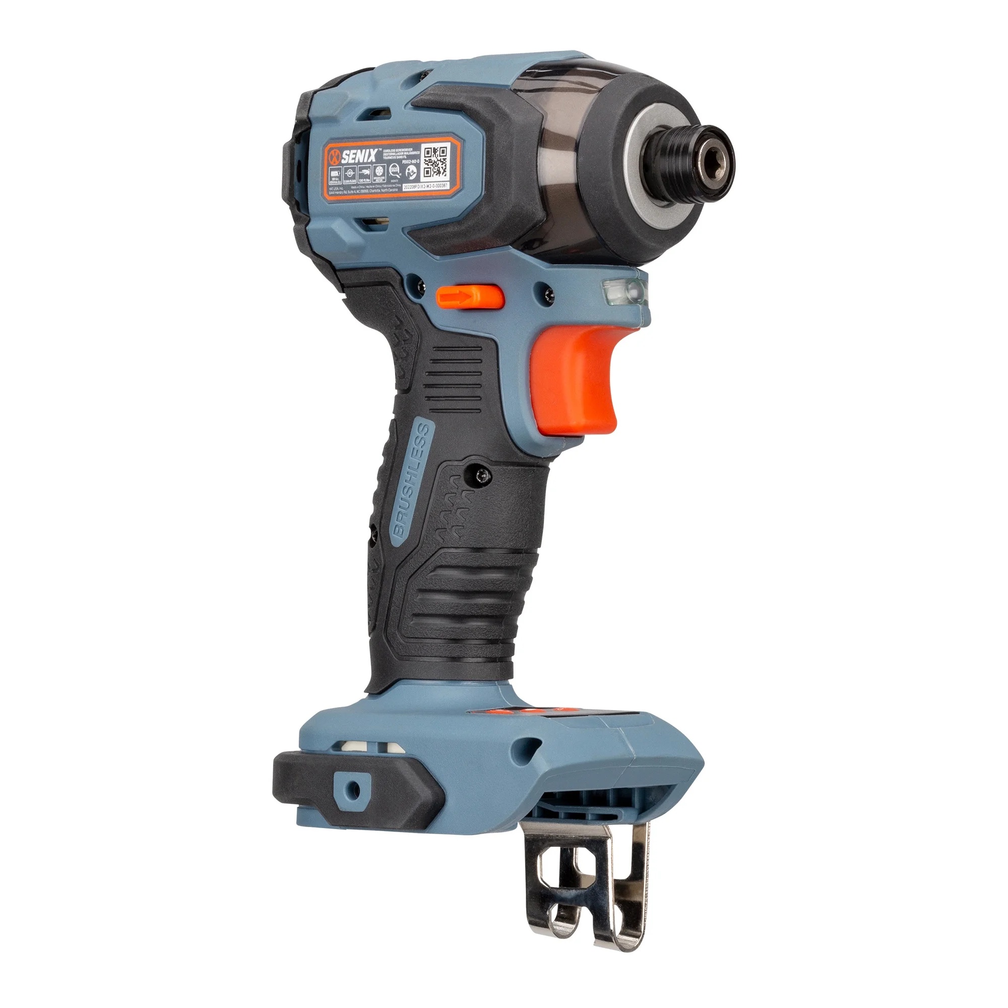 SENIX 20 Volt Max* 1/4-Inch Impact Driver, Brushless Motor, 130 Foot-Pound of Max Torque, 3000 RPM (Battery, Charger and Soft Bag Included) PDIX2-M2 - Image 12