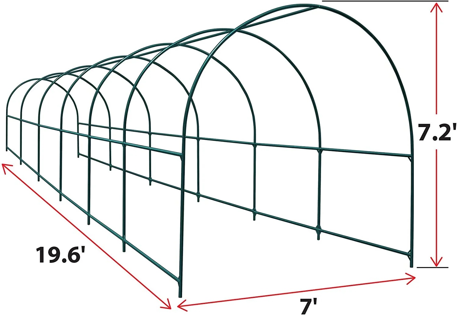 YardGrow Large Garden Support Arch Frame Climbing Plant Arch Arbor for Various Climbing Plant Roses Vines Birthday Wedding Party Decoration Pergola Frame (6.5 x 7 x 7.2ft) - Image 30