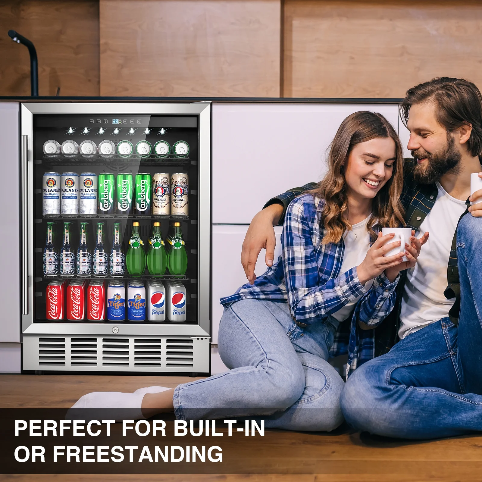 QAUSOU 24 Inch Under Counter Double Drawer Fridge, Weather Proof Stainless Steel Outdoor Beverage Refrigerator for Patio - Image 21