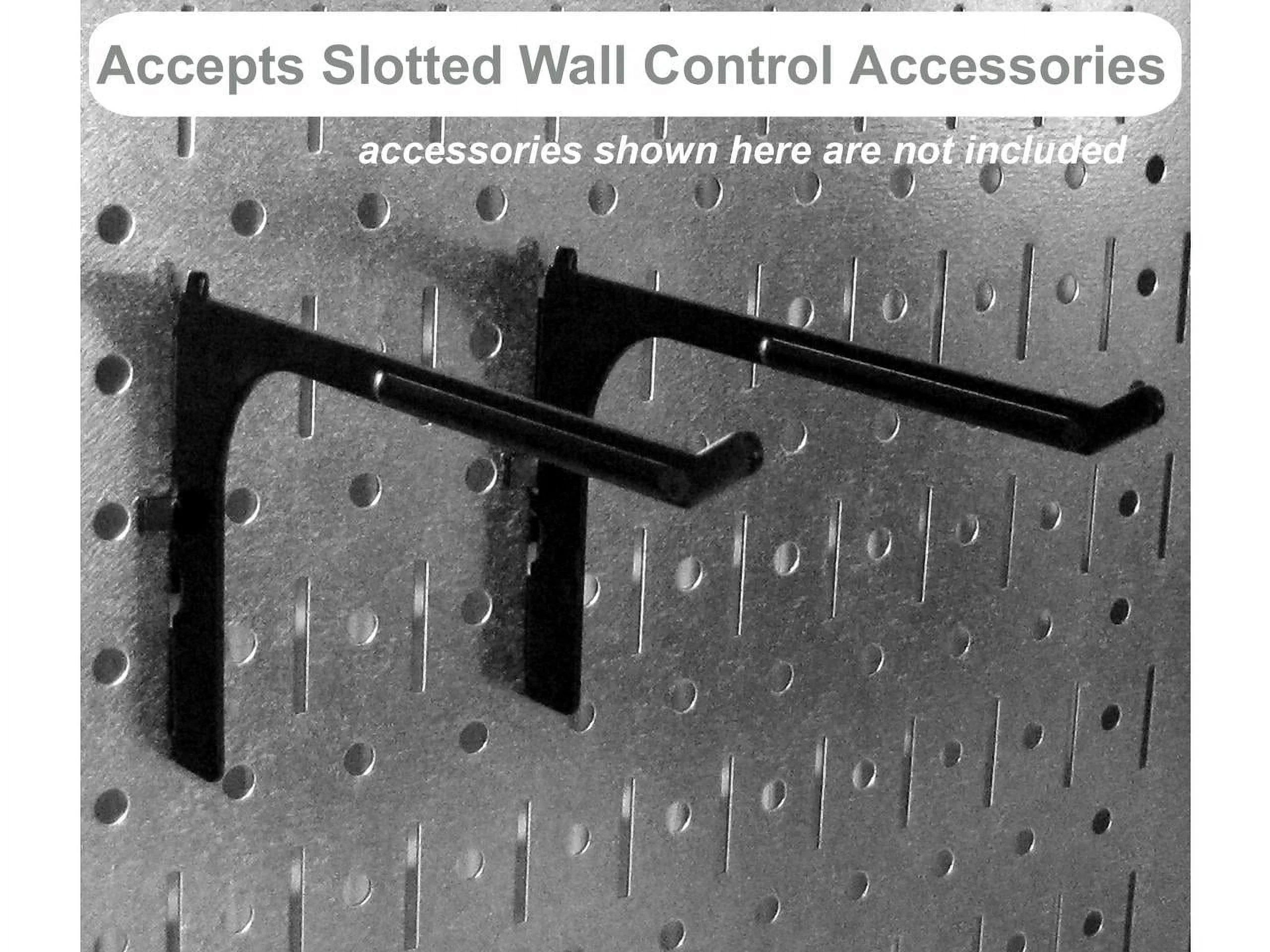 Wall Control 4ft Metal Pegboard Standard Tool Storage Kit - Yellow Toolboard & Red Accessories - Image 4
