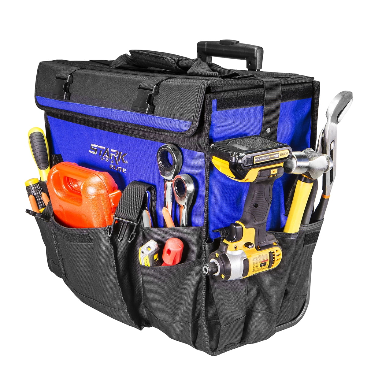 Stark USA 20'' Rolling Tool Bag, Waterproof Tool Bag with Wheels, Portable Storage Organizer Rolling Tool Tote, for Electrician, Construction - Image 2