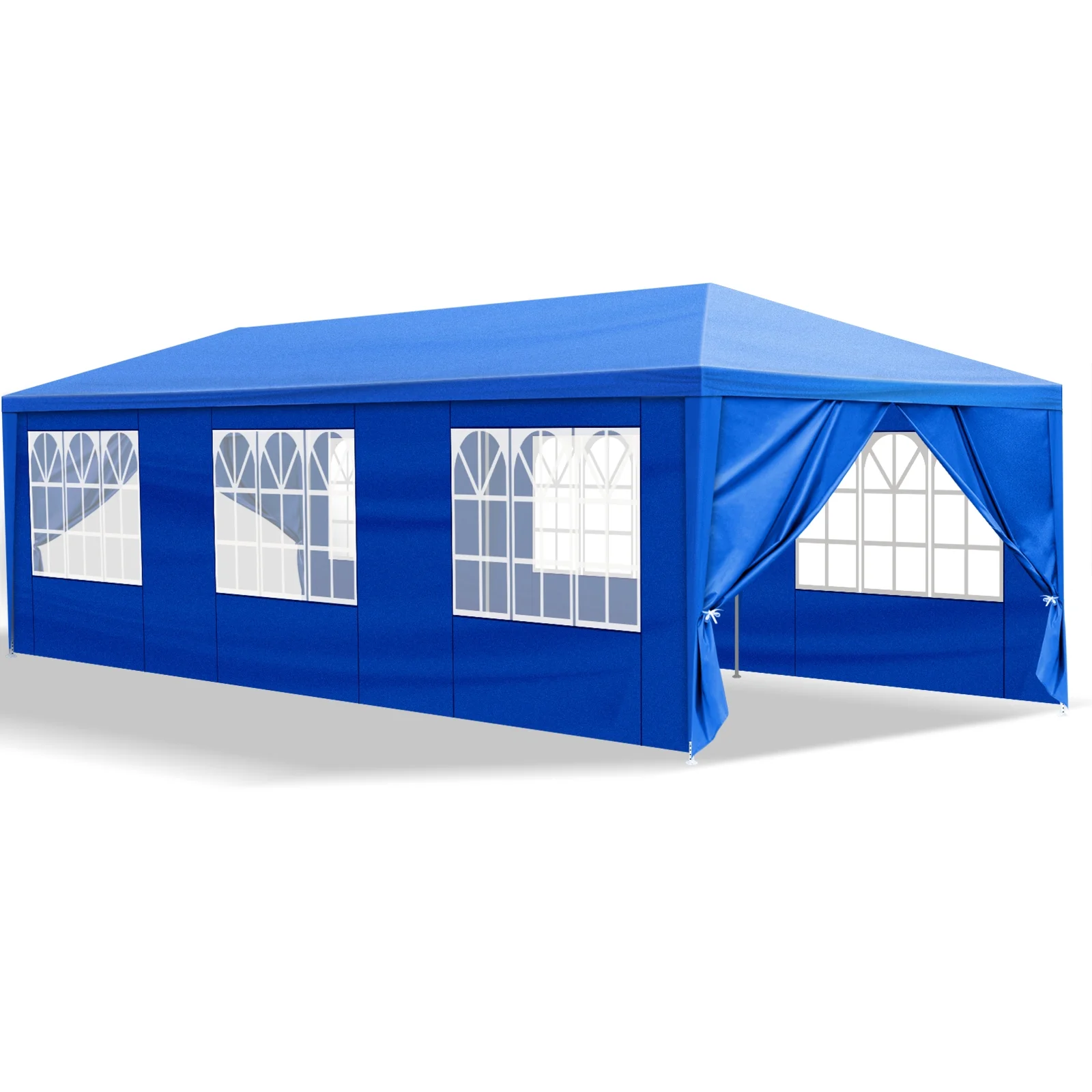 10'x30' Outdoor Party Tent with 8 Removable Sidewalls, Waterproof Canopy Patio Wedding Gazebo, Blue - Image 11