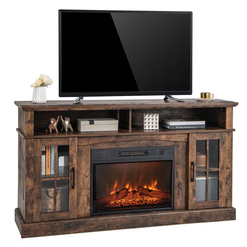 58" TV Console with 23" Fireplace Insert, Fireplace TV Stand for TVs up to 65 Inches, 1400W Electric Fireplace Heater - Image 21