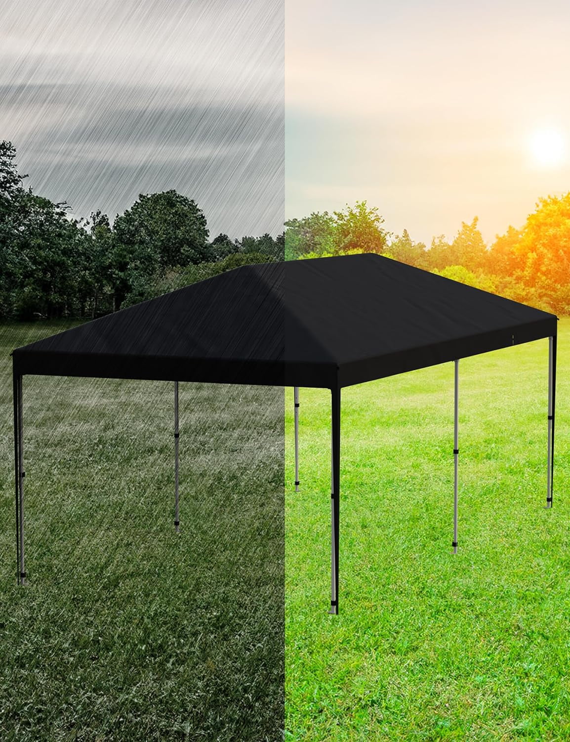 Telyswee 10'x 20' Pop Up Canopy Tent for Parties, Heavy Duty Commercial Canopy Tent Outdoor Vendor Party Tent Waterproof Gazebo Shelter for Patio Outdoor Party Events - Image 6