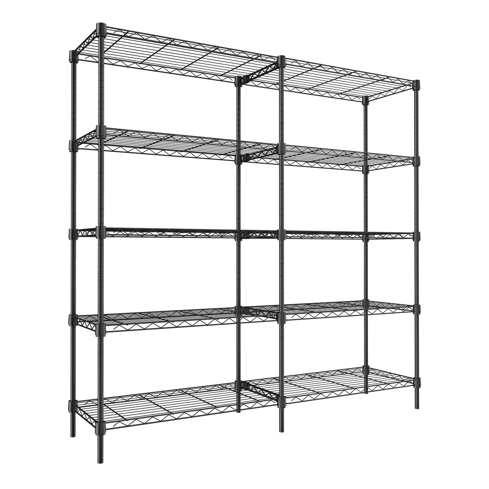 Zzistar Wire Shelving Garage Shelving ,5 Tier Heavy Duty Adjustable Garage Shelves, Storage Rack for Storage Warehouse Pantry Closet - Image 2