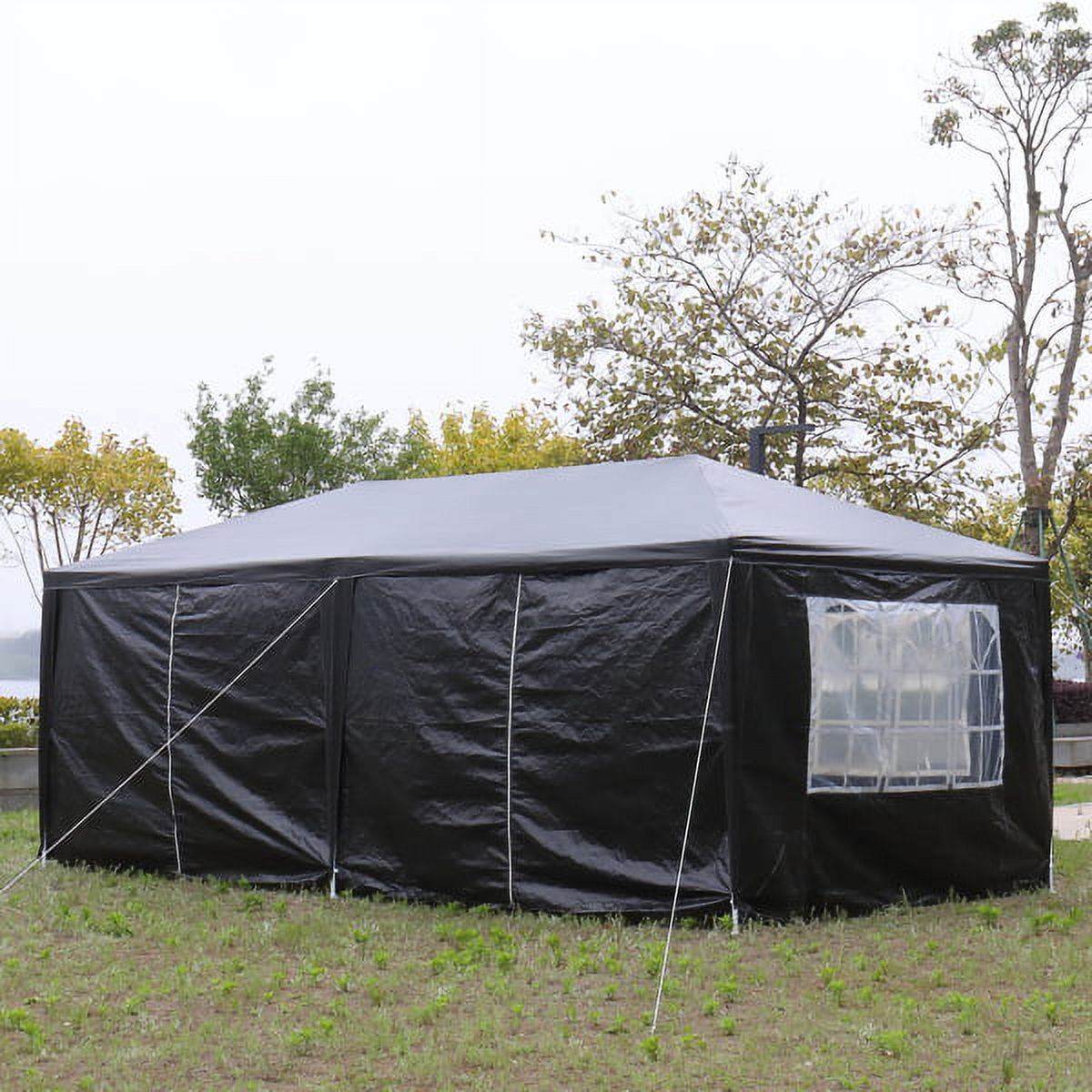 10'x20' Outdoor Party Tent with 6 Removable Sidewalls, Waterproof Canopy Patio Wedding Gazebo, Black - Image 6