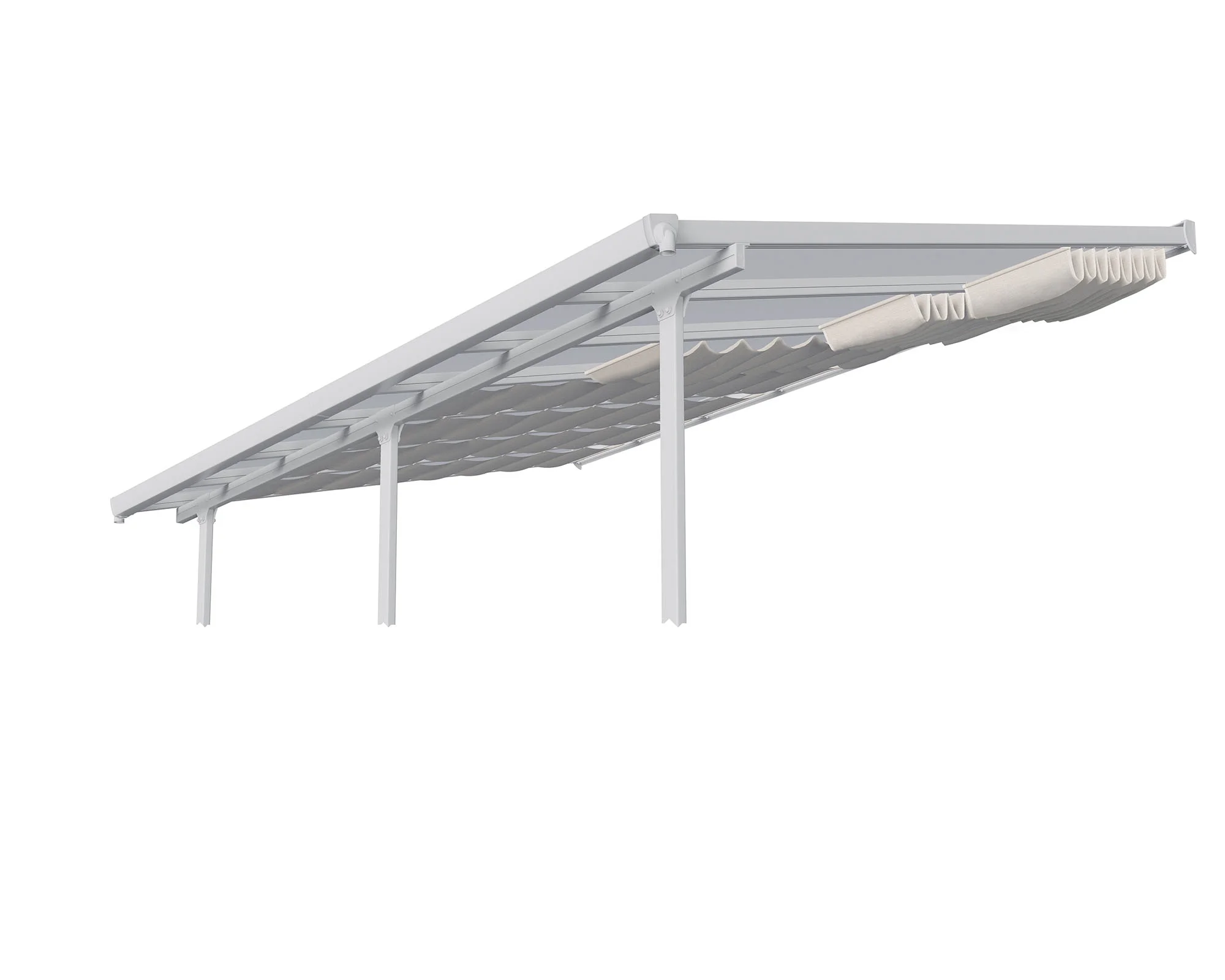 Palram - Canopia Patio Cover Blinds 10' x 10' - White for Feria 10', Olympia, Sierra 10' and Sanremo 10' - Image 3