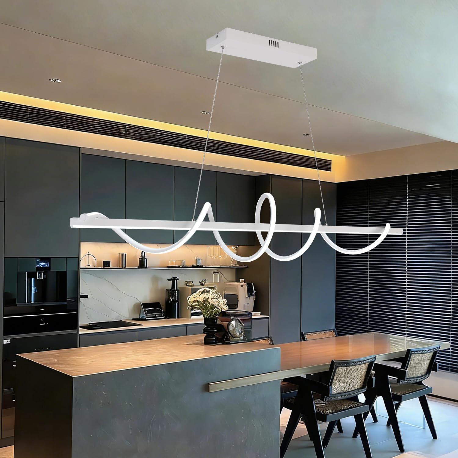 Minimalist Dimmable LED Pendant Chandelier with Remote Control - Image 14