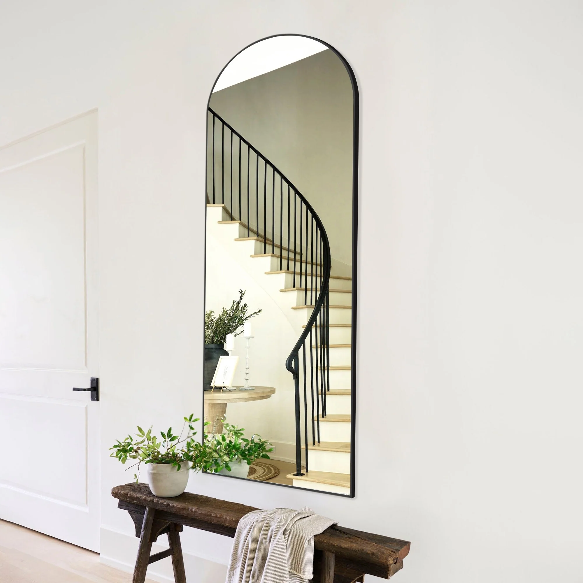 64x21 Full Length Floor Mirror, Large Full Body Aluminum Alloy Frame Standing Mirror with Stand and Wall Mount Option - Image 38