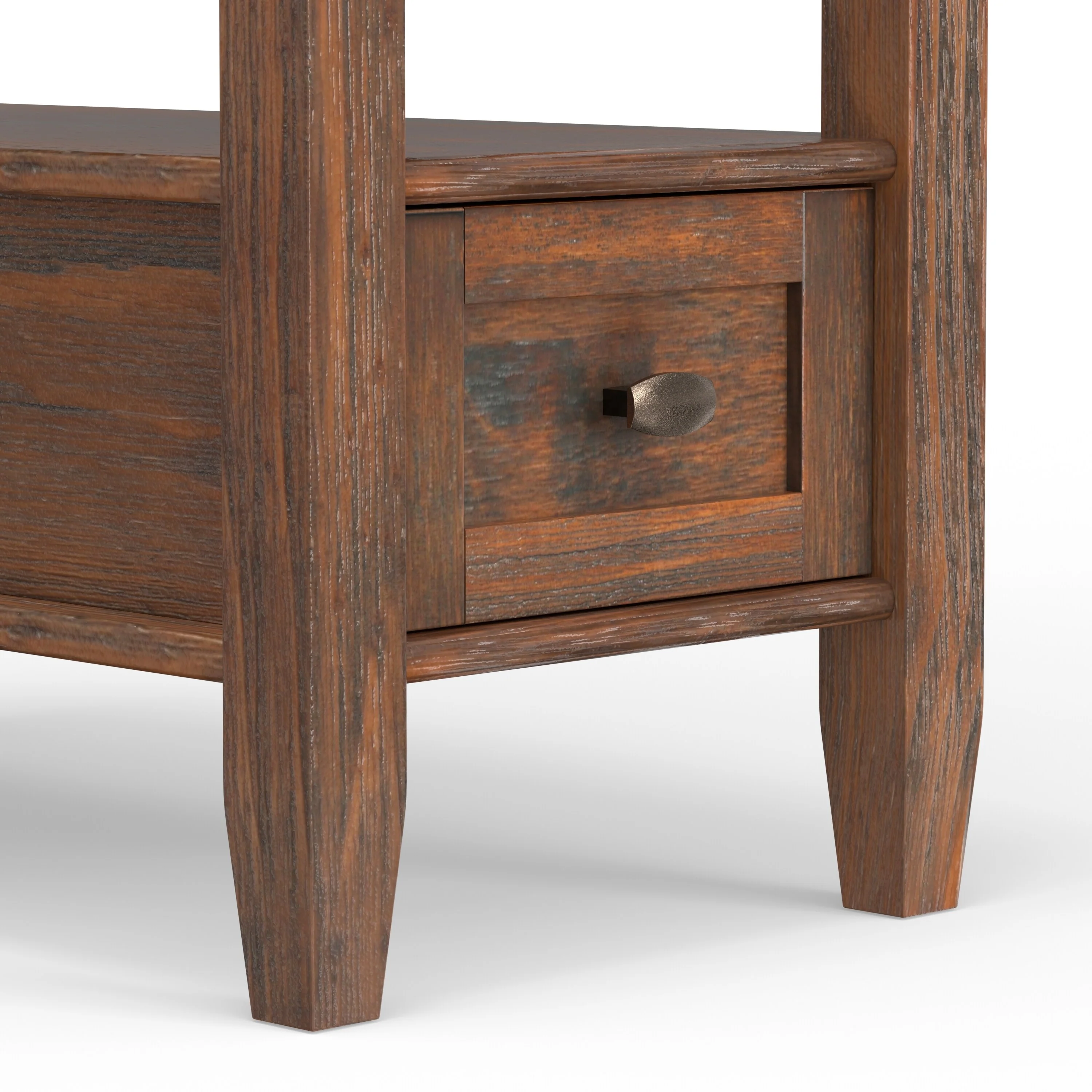14" Wide Solid Wood Narrow Side Table, Rectangle Transitional Style Accent Table - Image 32