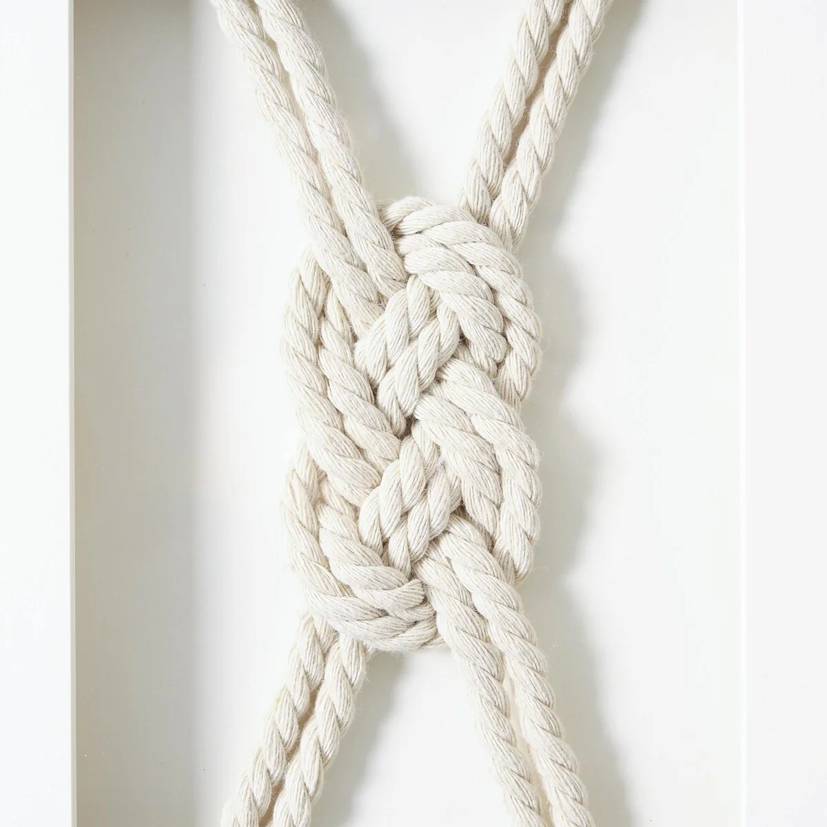 3-Piece Framed Nautical Knots Wall Decor Set, Natural Finish Coastal Wall Art - Image 4