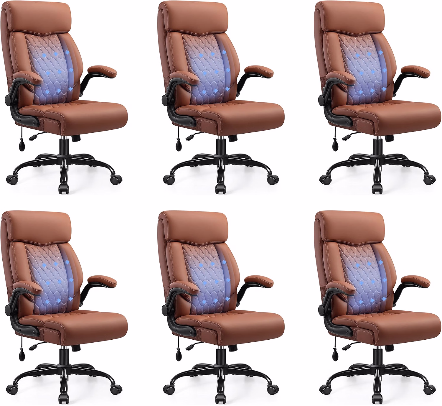 High Back Executive Office Chair with Inflatable Lumbar Support - Image 11