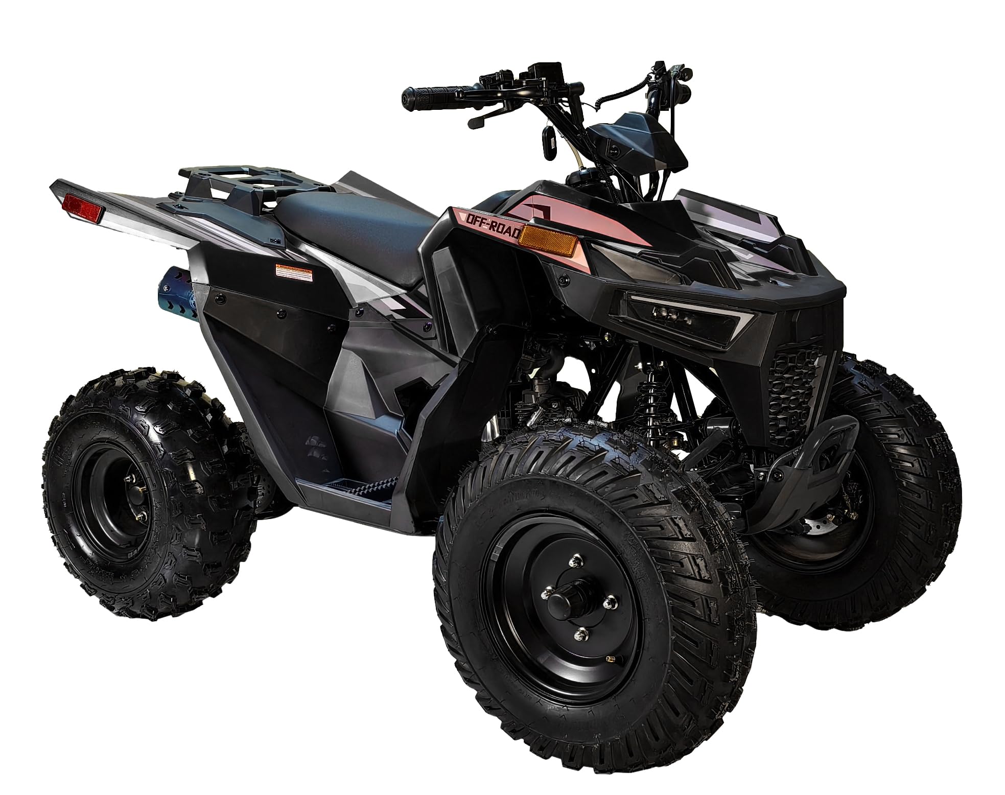 Sporty #CT-125E ATV 125cc ATVs for Youth & Adults Four Wheeler Utility Gas Power Sports Quad with Reverse Led Lights Big Tires 18/19 inches (Black) - Image 2
