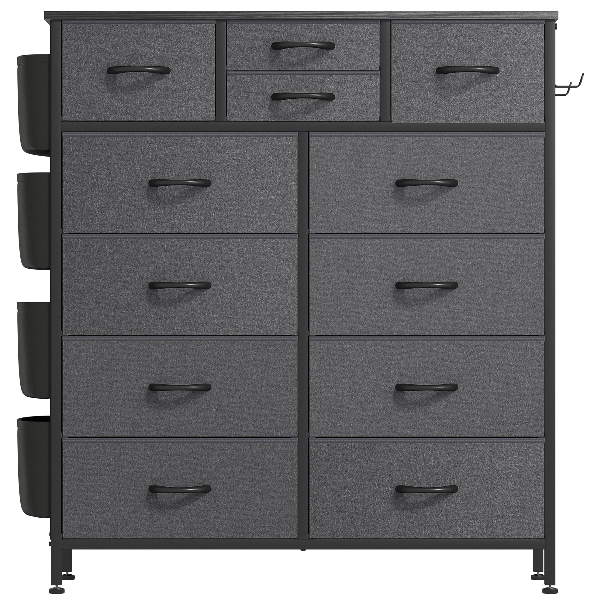 12 Drawer Fabric Dresser, Tall Bedroom Chest of Drawers with Storage - Image 20