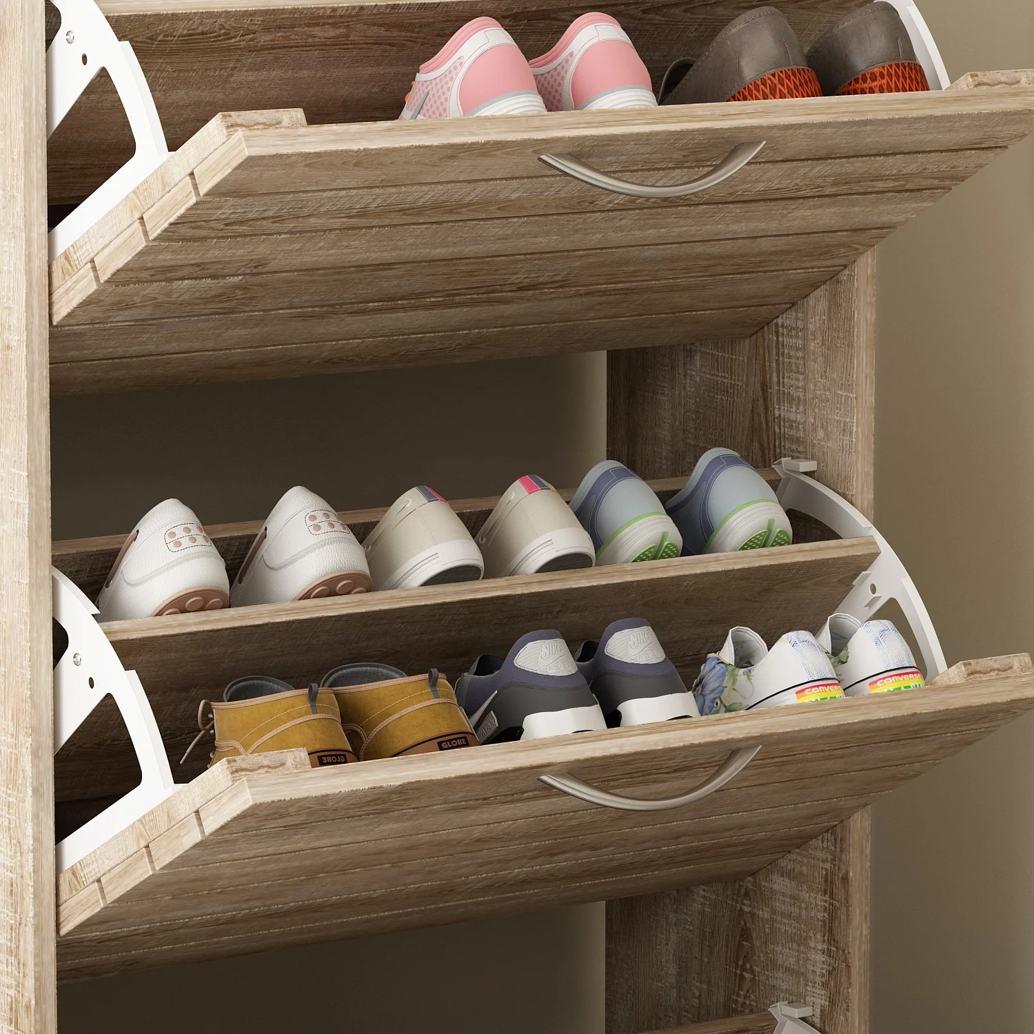 Modern Shoe Storage Cabinet for Entryway and Hallway, Space-Saving Shoe Organizer - Image 59