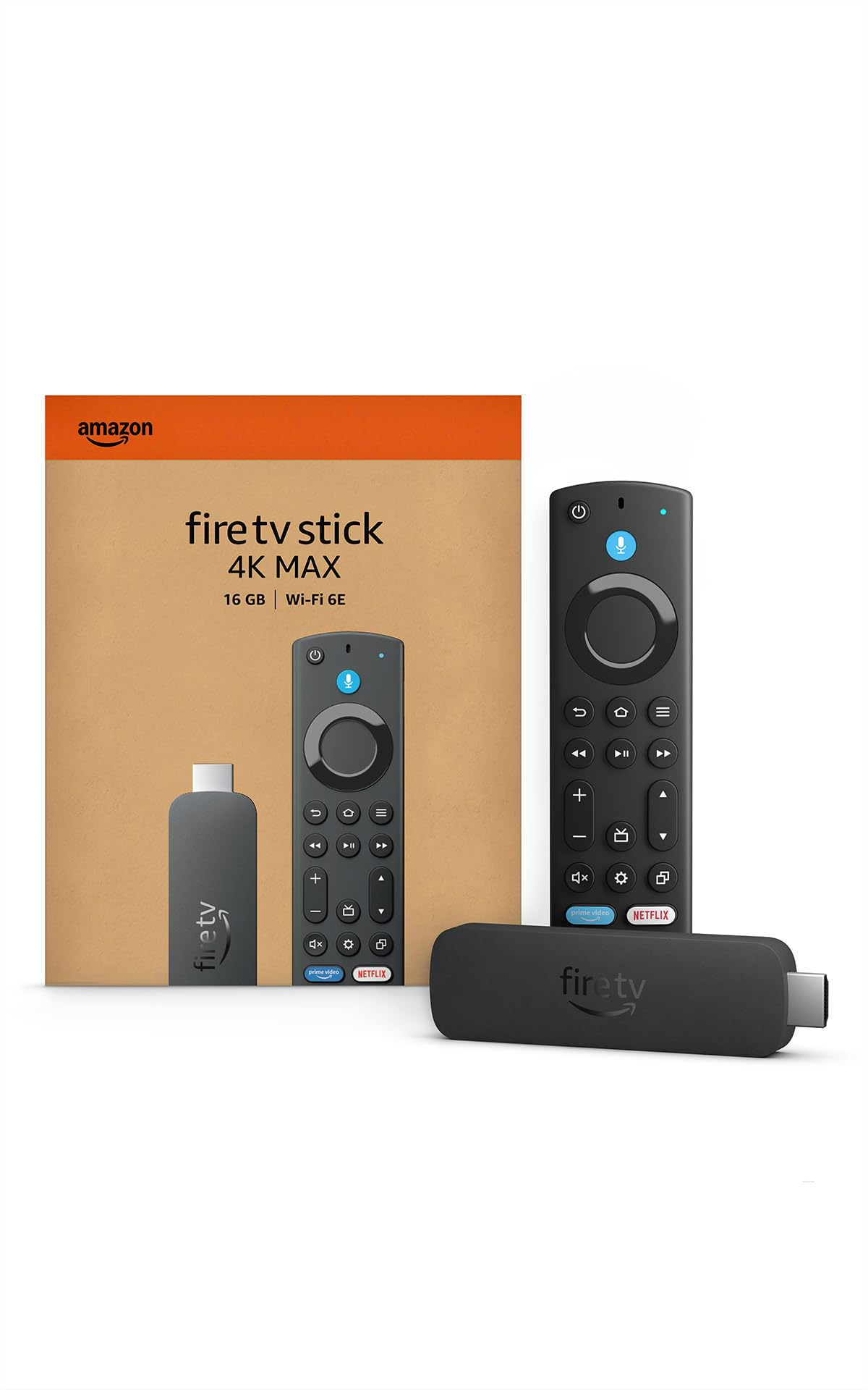 Fire TV Stick 4K Max (newest model), streaming device, with AI-powered Fire TV Search, supports Wi-Fi 6E, free and live