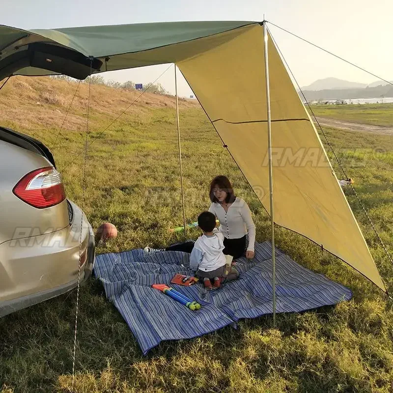 Portabl Car Side Awning Rooftop Tent Waterproof Side Tent Sun Shelter For Outdoor Camping Garden Patio Pool Exterior Part - Image 13