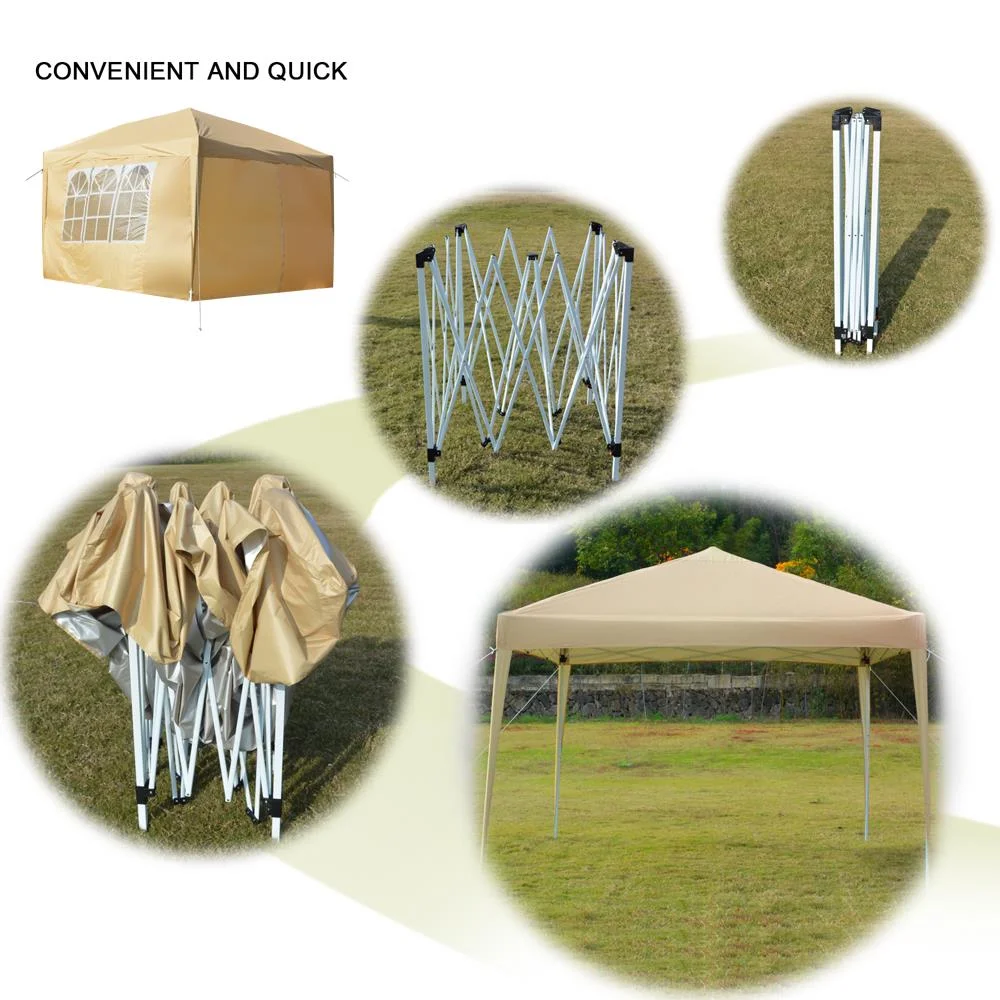 SalonMore Ez Pop Up Canopy Tent Outdoor Folding Patio Gazebo Shade 10'x10' Yellow - Image 2