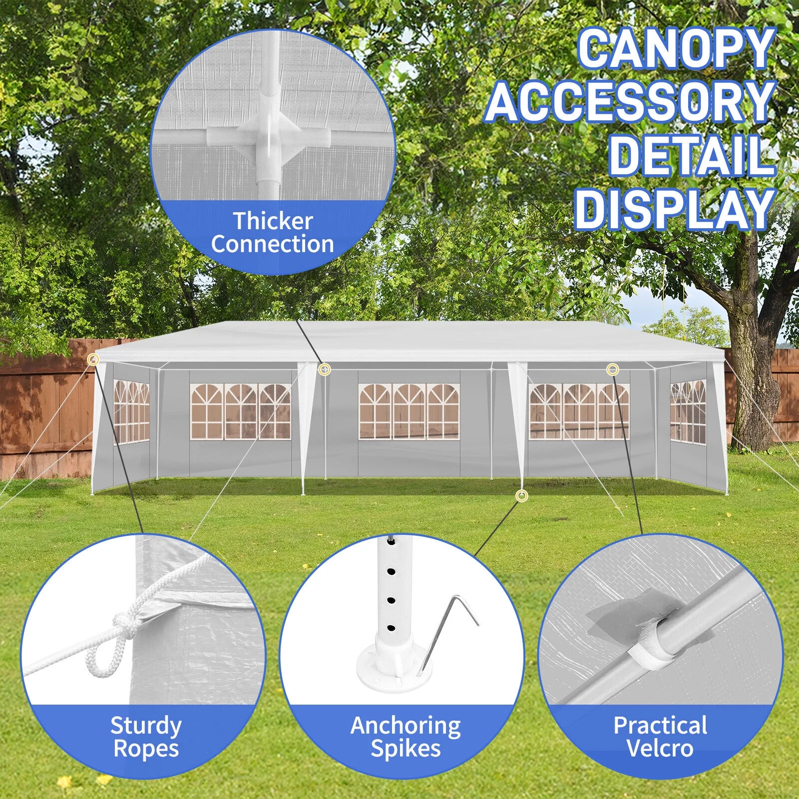 Veado 10'x30' Party Wedding Outdoor Patio Tent Canopy Heavy Duty Gazebo Pavilion - Image 5
